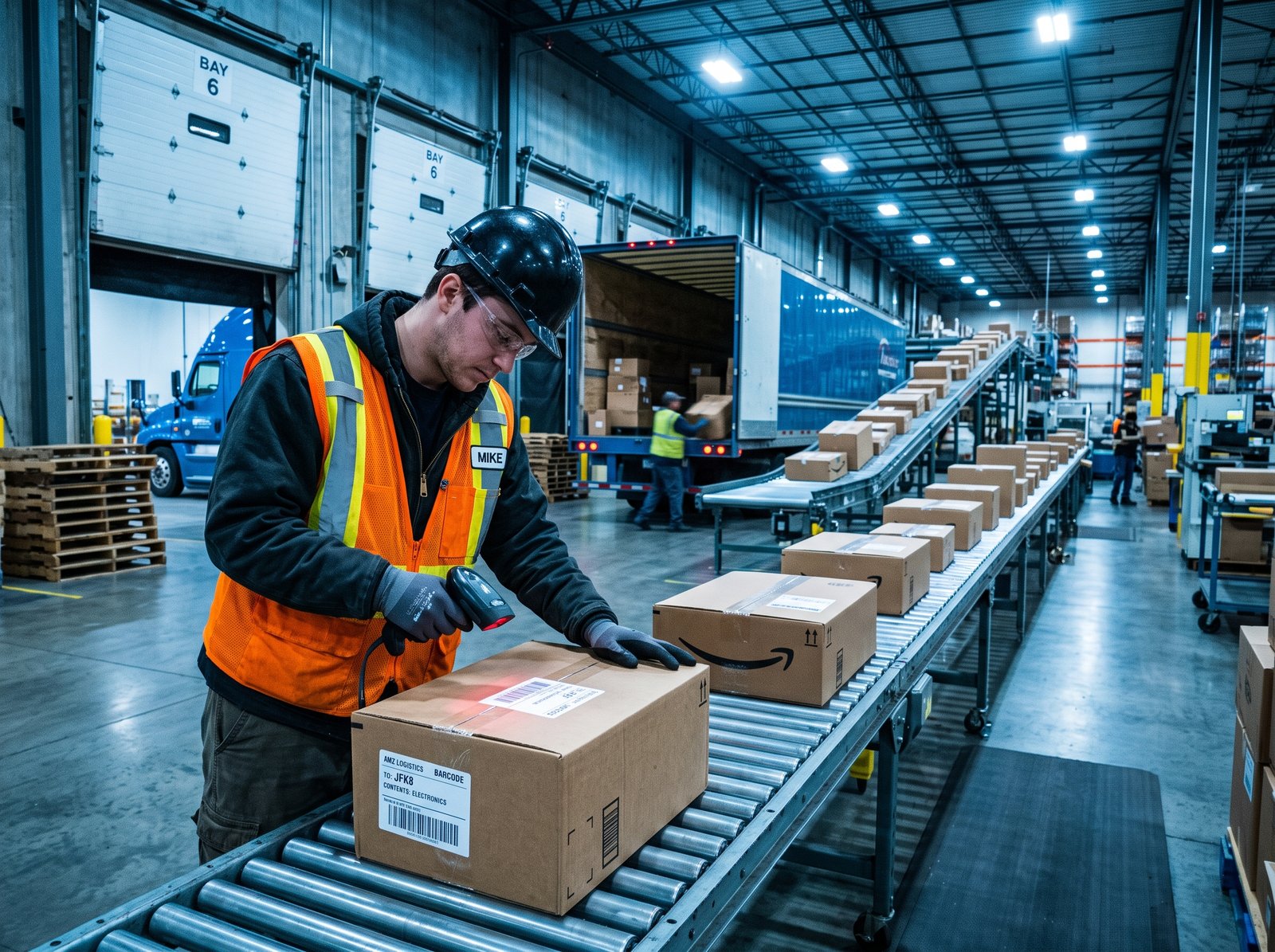 Packed technology orders ready for dispatch in a United States warehouse